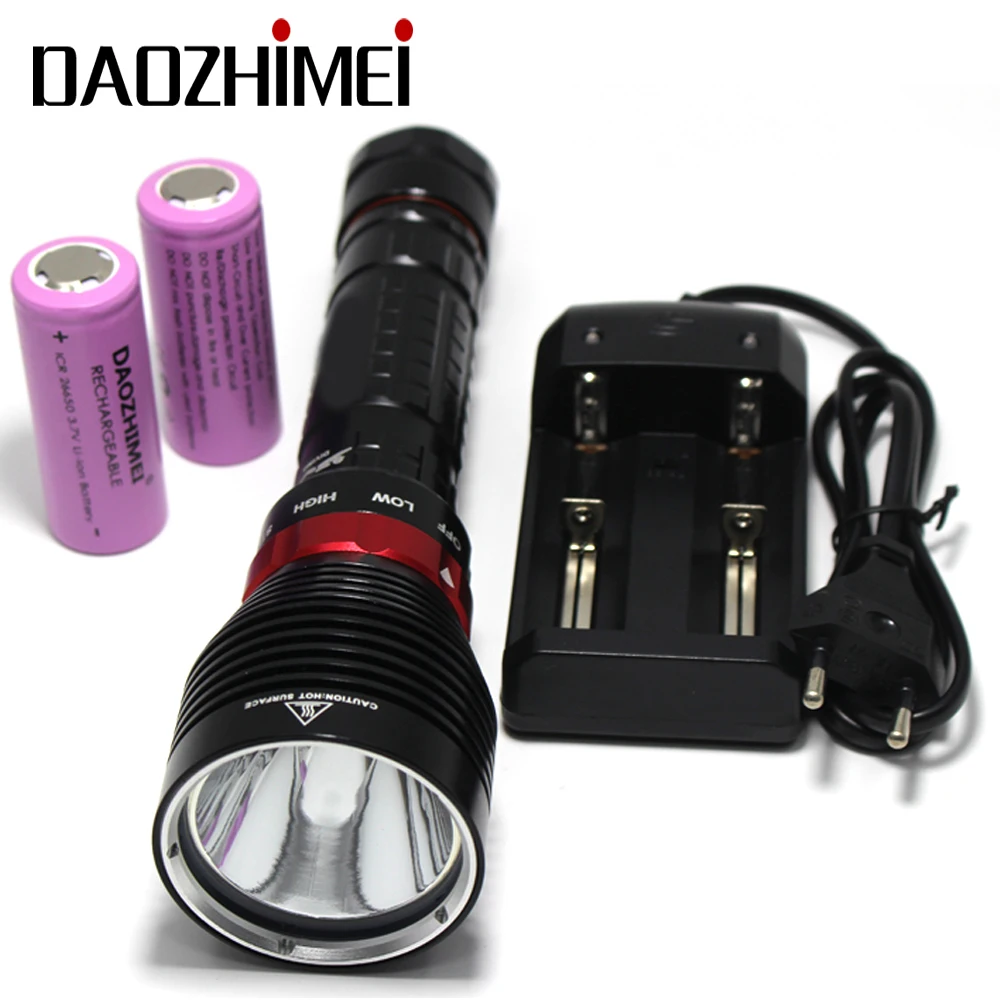 LED Diving Flashlight 5000 Lumen 10W 3-Mode XM- L2 Waterproof Torch 100M Underwater LED Flash Light Lamp Lantern Torch