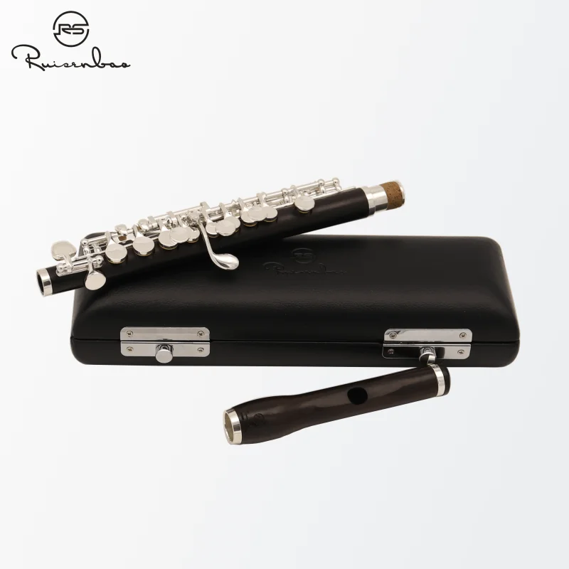 New Reisenberg ebony Piccolo C Key Cupronickel Flute Silver Plated keys wooden Body Material