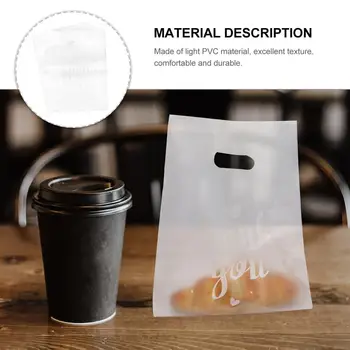 

50pcs Thickened Frosted Baking Bread Bags Take-away Plastic Wrapping Bags