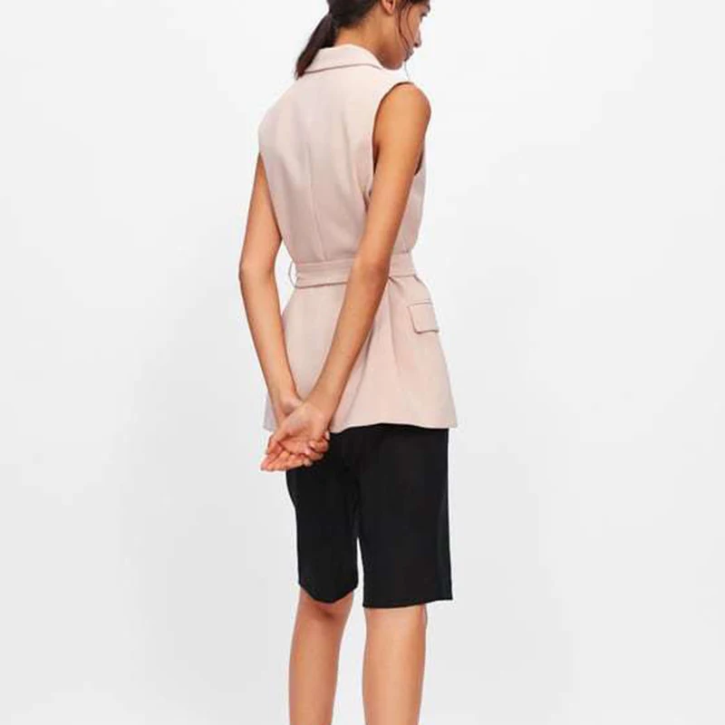 Heydress винтажный двубортный с поясом жилет женский свободный без рукавов офисный женский жилет пальто повседневная женская куртка верхняя одежда
