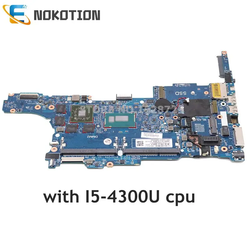 NOKOTION 730804-001 730804-501 730804-601 для hp Elitebook 840 G1 Материнская плата ноутбука SR1ED I5-4300U процессор HD 8750M графика