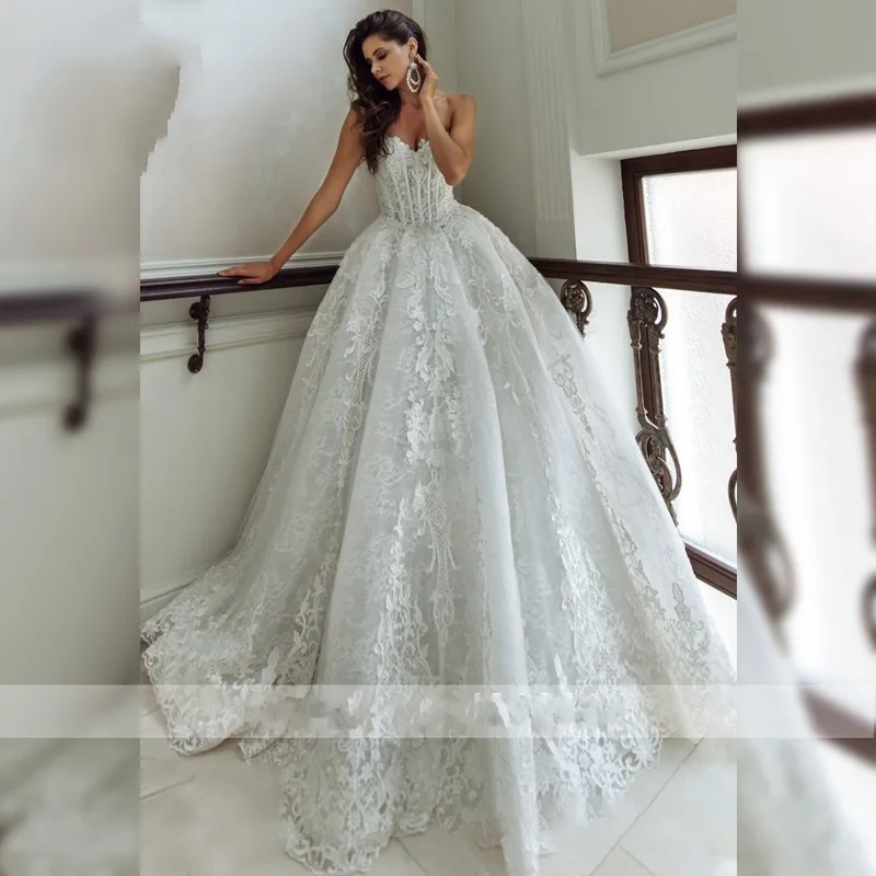Boho кружевное свадебное платье с аппликацией пикантное романтичное кружевное шнуровке-line невеста, свадебное платье принцессы vestido de noiva
