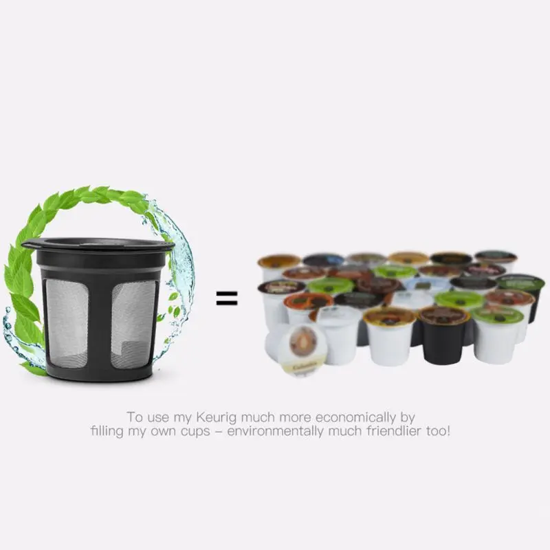 

P4 pcs/set Stainless Steel Reusable Coffee Mesh Filters K Cups Universal Fit Use Refillable Single Cup Coffee Filters PCMMA