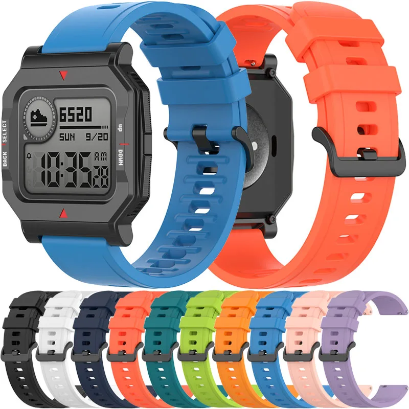Soft Silicone Watch Strap For Xiaomi Huami Amazfit Neo Smart Replacement Wristband with Tool Belt Accessories Sport Band | Электроника