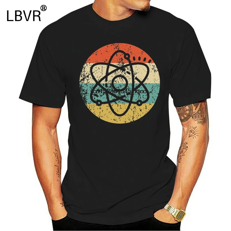 MenS Chemistry Shirt - Retro Science Scientist T-Shirt Atom Icon Men Clothes Tee | Мужская одежда