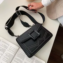 Маленькие Сумки из искусственной кожи с заклепками через плечо для женщин женская модная сумка через плечо женские дорожные сумки