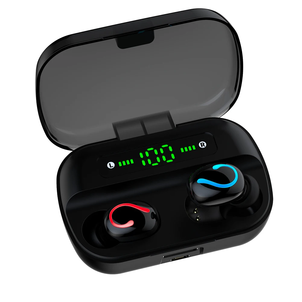 HBQ Q61 HIFI Sound Digital Wireless Bluetooth Earphones Noise Reduction IPX7 Waterproof Mini Earbuds LED Display Charging Box |
