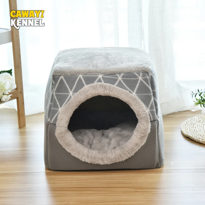 Comprar Caseta de cawayi Soft Pet House para perros gatos productos de animales pequeños Cama Perro hondenmandand manier Chien Legowisko Dla Psa