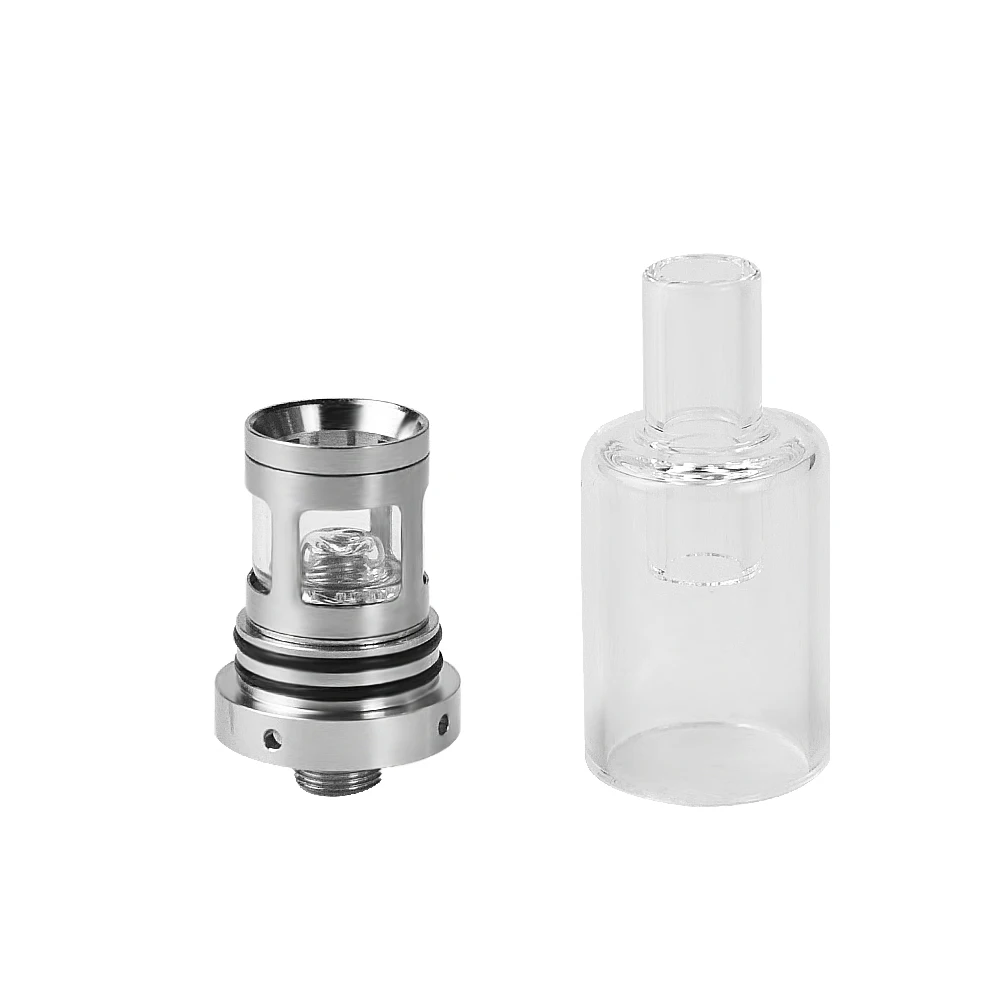 

Longmada Qaurt Wax Atomizer Vape Tank Pure Quartz Coil Chamber 510 Thread Glass Mouthpiece for 18650 Battery Box Mod 20-35W