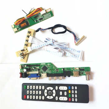 

For LTN141AT02-001/101 keyboard+Remote+Inverter HDMI VGA USB AV RF LVDS 1CCFL 30Pin LCD panel monitor T.V56 drive card board Kit