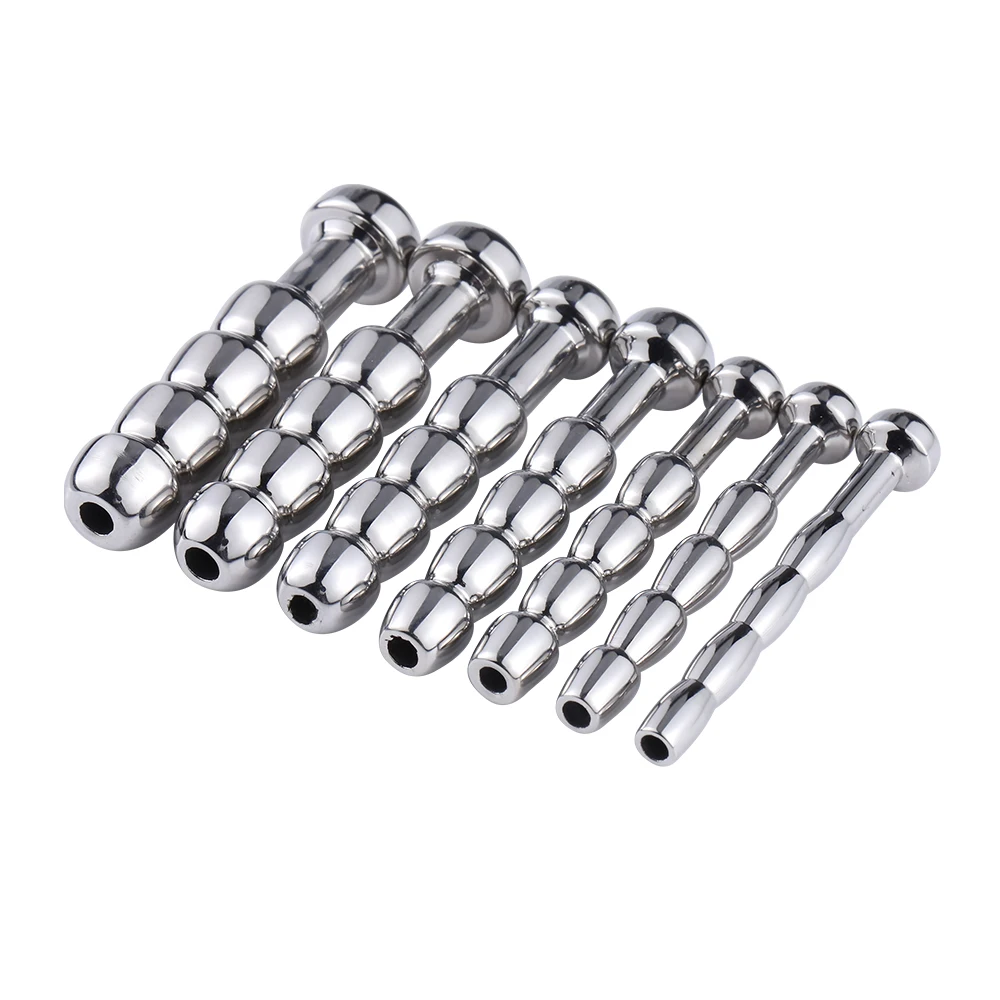 7 Type Stainless Steel Metal Penis Plug Urethral Dilatation Horse Eye Stick Penis Stimulation For Male BDSM Sex Toys Butt Plug urethral dilator silicone urethral dilator