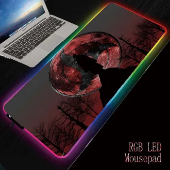 

MRGBESTRGB Naruto Anime Large Computer Keyboard Mat RGB Led Glowing Mouse Pad Gamer Gaming Luminous Mousepad XXL USB for PC Game