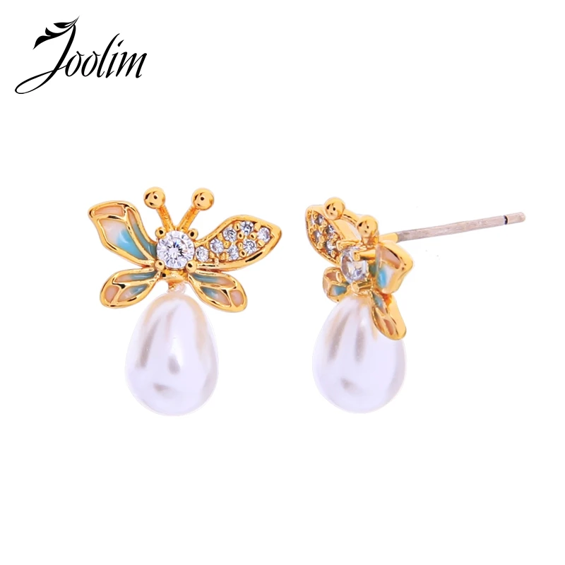 

Joolim High End Pearl Butterfly Earring Pearl Earring Design Jewelry