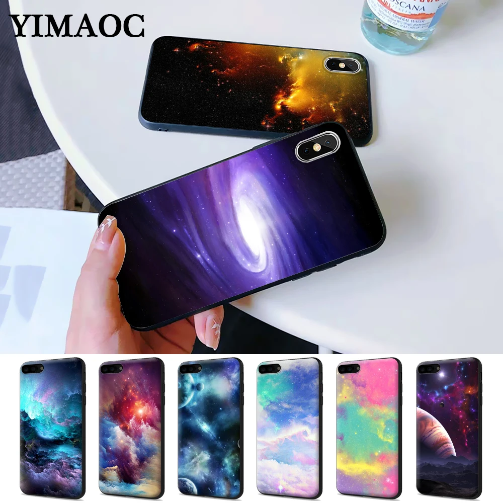 

outer space stars planet Silicone Case for iPhone 5 5S 6 6S Plus 7 8 X XS Max XR