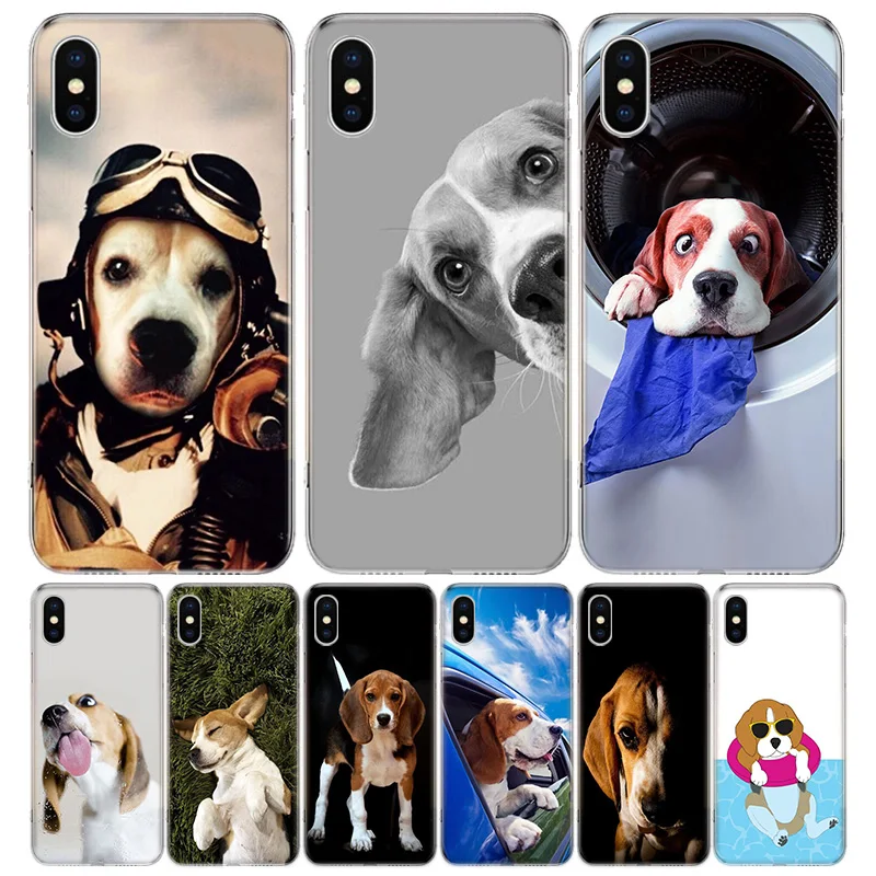 Чехол для телефона Beagle Dog Для iPhone 11 12 Mini Pro 7 6X8 6S Plus XS MAX + XR 5S SE 10 Ten Art TPU Coque Capa
