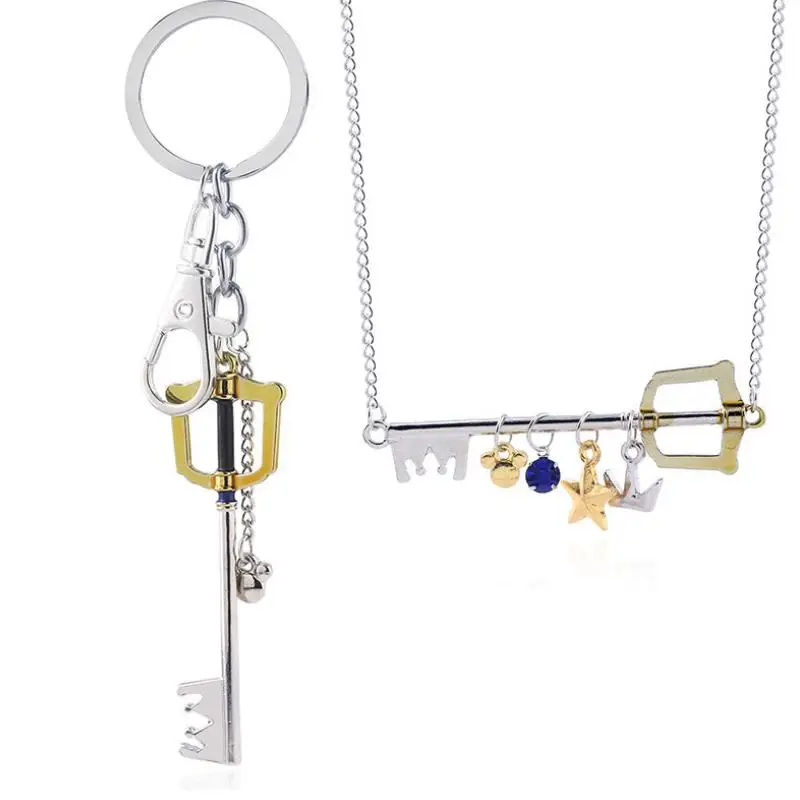1pc New Style Game Kingdom Hearts Cosplay Prop Accessories Sora Necklace Keychain Pendant Figure Toys Gift | Игрушки и хобби