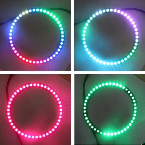 WS2812B 8/16/35/45 Leds 픽셀 링 주소 지정 가능 Led 모듈 WS2812 IC RGB 풀 컬러 라운드, Led 서클 DC5V 5