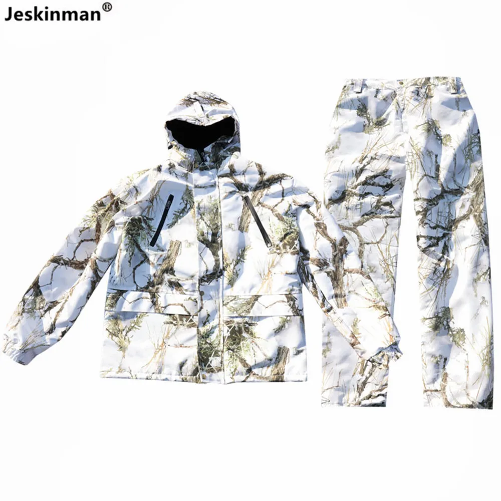 Winter Cold Protection Rainproof Snow Camo Hunting Fishing Suit Tactical CS  Cosplay Costume Climbing Hiking Hooded Jacket Pants - AliExpress