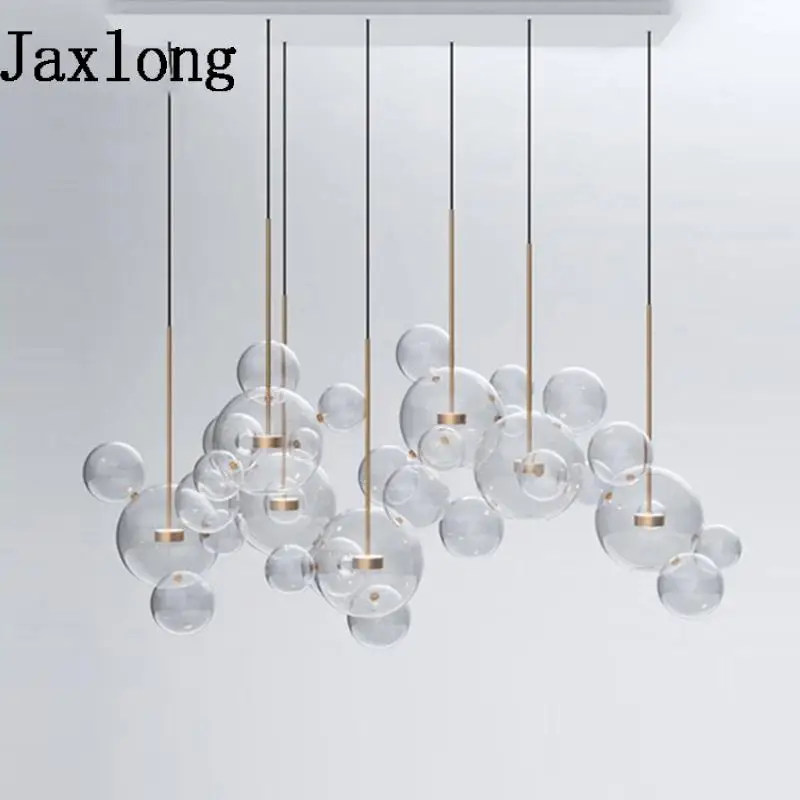 

Nordic Glass Bubbles Designer pendant lights restaurant creative pendant lamp modern living room hotel hanging lights fixture