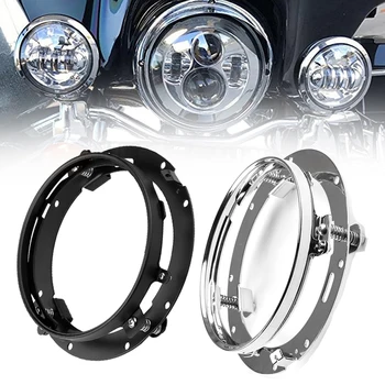 

Motorcycle Car Accessories 7" Round Headlight Ring Mounting Bracket For 7 Inch Round Led Headlights For Jeep Wrangler Touring.