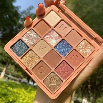 

NEW 16 Color Makeup Eyeshadow Pallete Makeup Brushes Shimmer Pigmented Eye Shadow Palette Glitter Make Up Palette Eyes Cosmetics