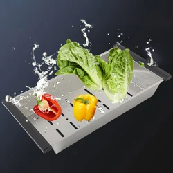 Stainless Steel Kitchen Sink Gadget Undermount Accessories Organizer Hidden Sink Basin Wash Cocina Accesorio Home Improvement YQ