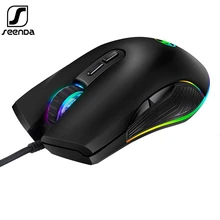 SeenDa profesyonel USB kablolu oyun fare 3600 DPI tip-c fare Macbook arkadan aydınlatmalı LED ergonomik oyun faresi dizüstü bilgisayar