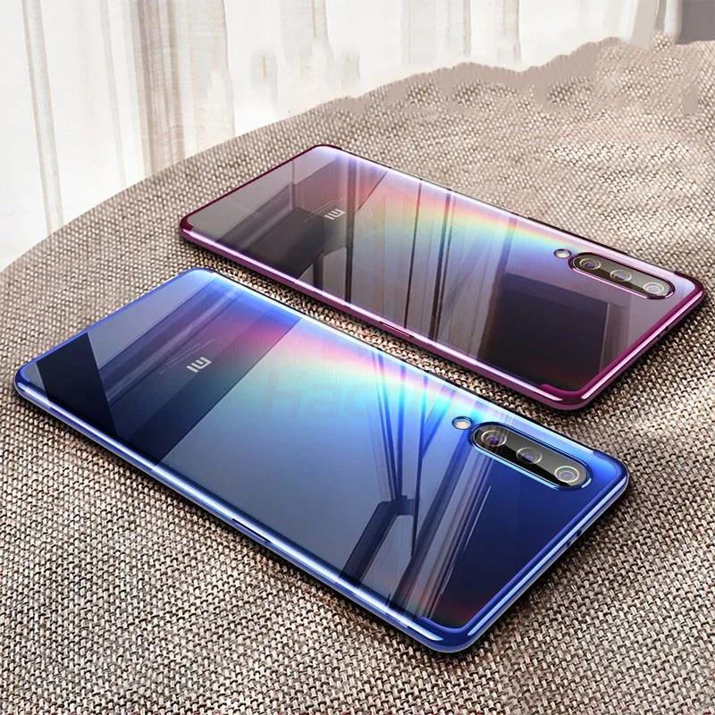 Hacrin чехол для Xiaomi mi cc9 a3 Роскошный Прозрачный Бампер Мягкий ТПУ силиконовый cc9e lite |