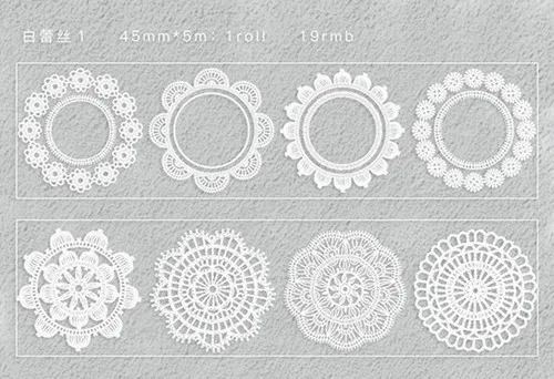 Moodtape васи лента кружева Скотч Лента Скрапбукинг альбом diy украшения ручной работы Маскировочные наклейки лента бумага - Цвет: lace1