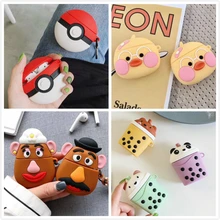 Милый чехол для Airpods Apple, чехол для наушников s, беспроводные наушники, защитный чехол, чехол для Airpods 1, 2, силиконовый чехол для AirPods