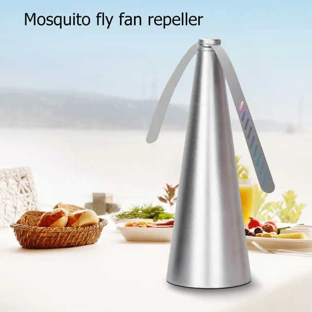 Usb Töltés Légy Szúnyog Kártevő Hibák Taszító Ventilátor Étel Védő Íróasztal Kültéri Konyha Nyárához - Image 4