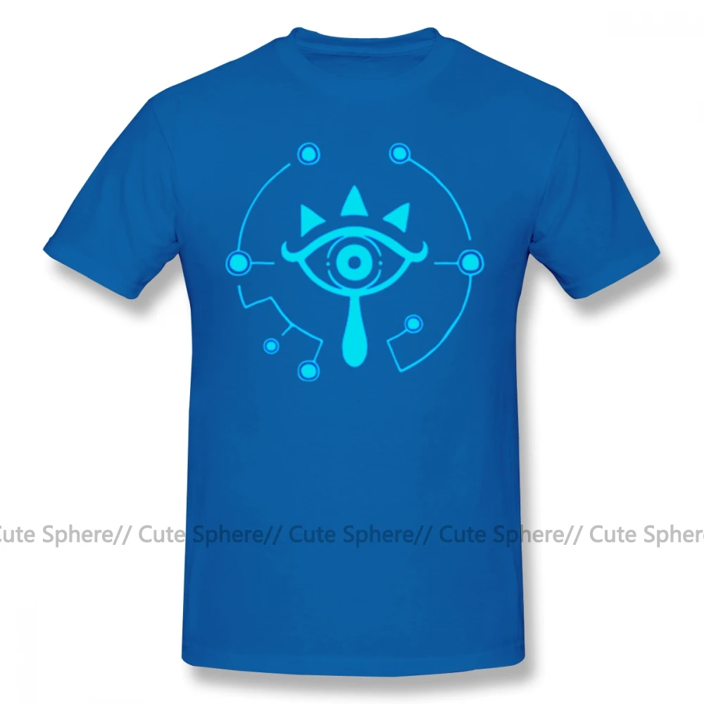 Футболка Zelda Breathing Of The Wild футболка Sheikah slate Legend Of Zelda Breathing Of The Wild забавная Футболка с принтом - Цвет: Blue