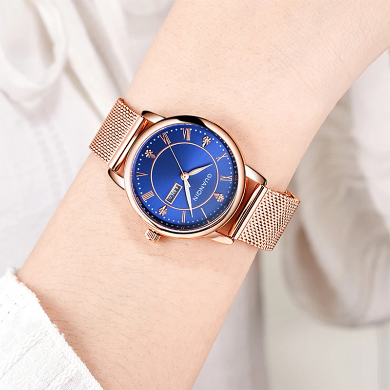 

GUANQIN GS19136 2019 new watch Korean female student thin minimalist atmosphere waterproof Ms. watch fashion trends