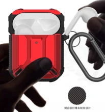 

Metal Buckle Earphone Cover For Airpods Pro Case TPU+PC Wireless Bluetooth Headset Protection Box Case For Apple Air pods 1 2