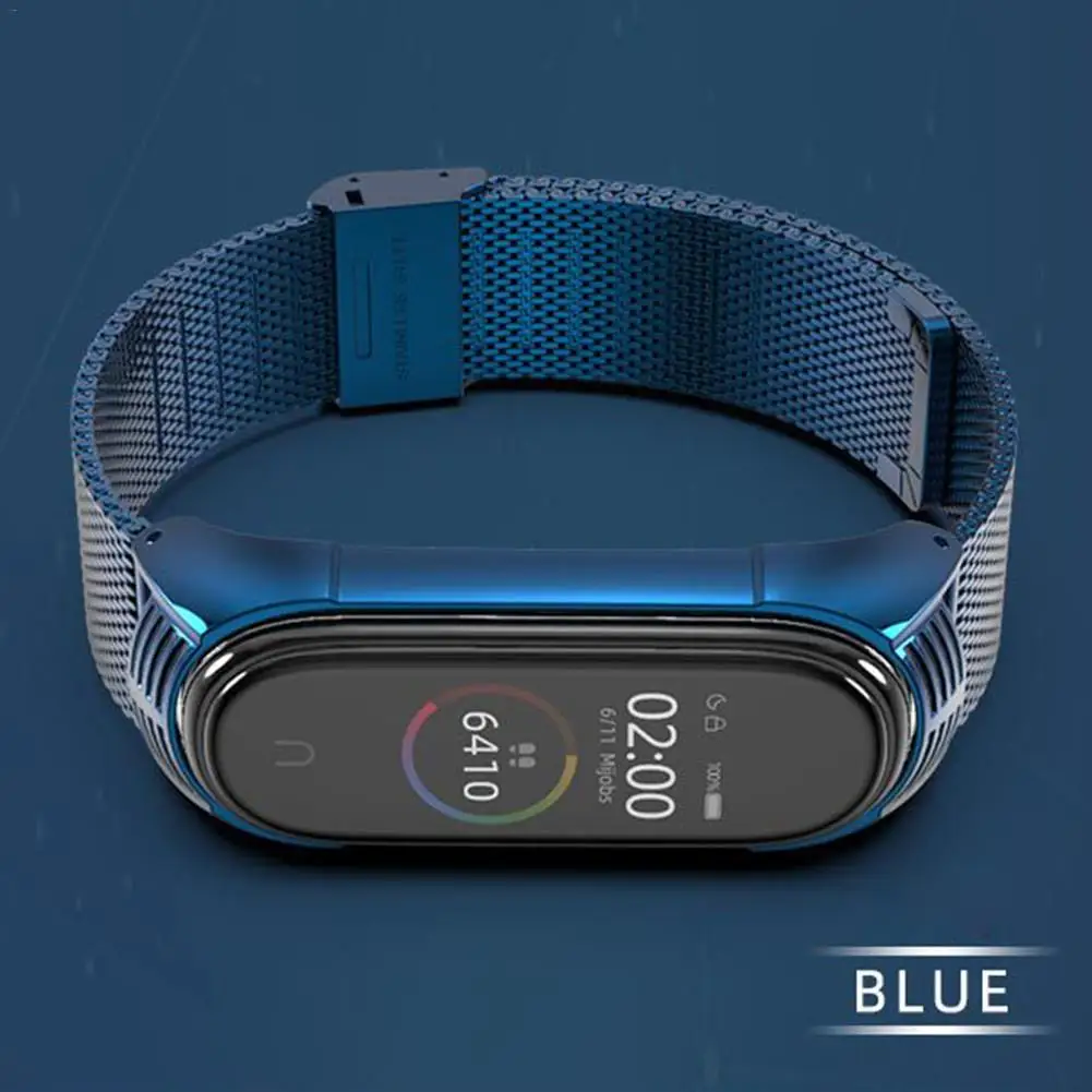 Сменный ремешок для mi Band 4 металлический Xiao 3 World NFC lan браслет на запястье