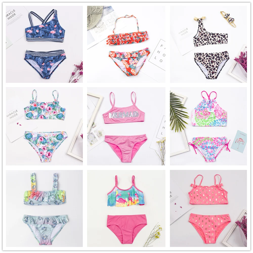 23 стиля дешевая детская купальный костюм для девочек Купальник детское