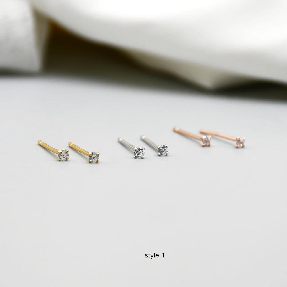 Серьги гвоздики маленькие из серебра 925 пробы 2 мм|screw end|earrings cartilageearring back |