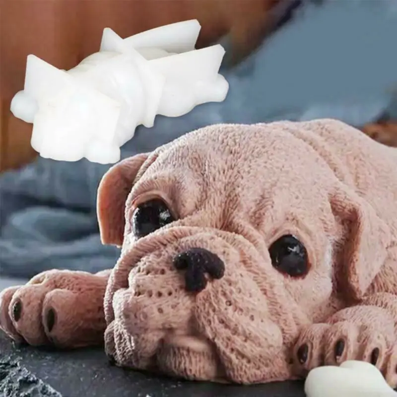 Doggy плесень выпечки формы 3D силиконовые формы собаки торт мыло для шоколада, желе, конфет плесень