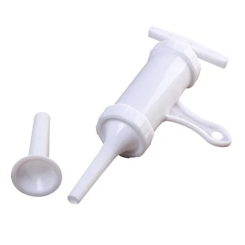 

Plastic Sausage Maker Manual Press Funnel Meat Stuffer Nozzle Hand Operated Ham Portable Meat Fillers Machine
