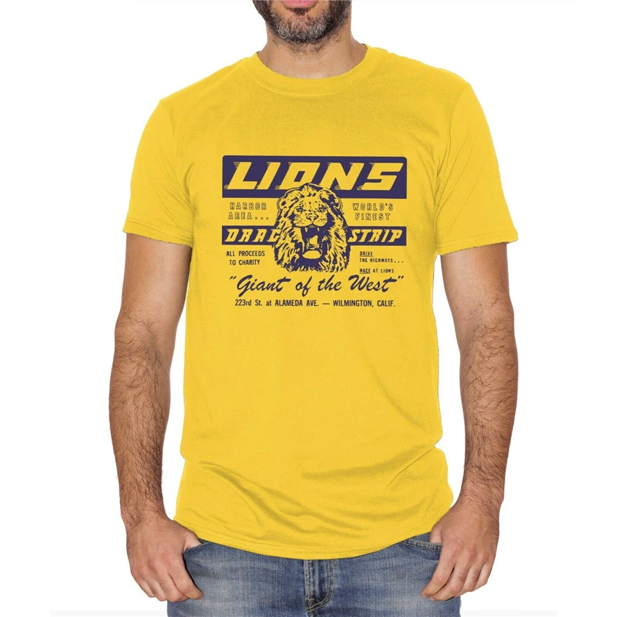 

Cuc T Shirt Once Upon A Time In Hollywood Brad Pitt Lions Drag Strip Di Caprio Top Christmas Gifts Tee Shirt