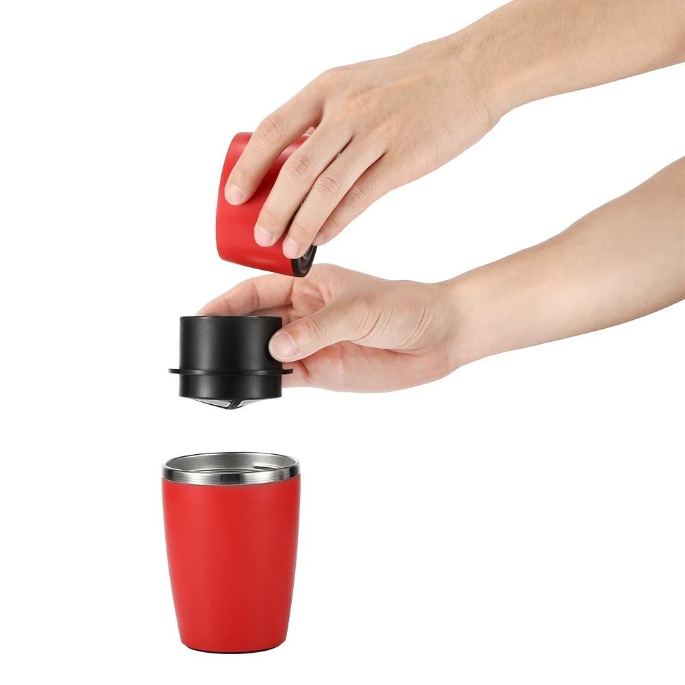  Portable Manual Coffee Grinder Hand Pressure Design Stainless Steel Home Kitchen Tool Hand Mill Cof - 4000367287935