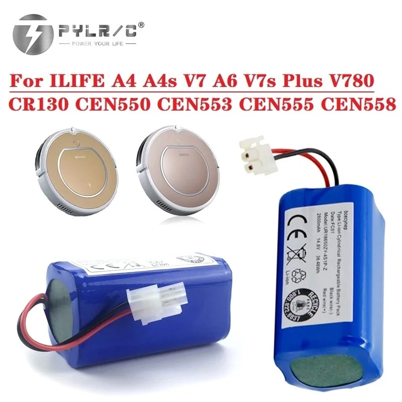 

Аккумулятор Lipo для робота-пылесоса ILIFE A6 V7 V7s Pro X620 CR130 V780 CR130 CEN553 CEN555 CEN558, 14,8 в, 3200 мАч