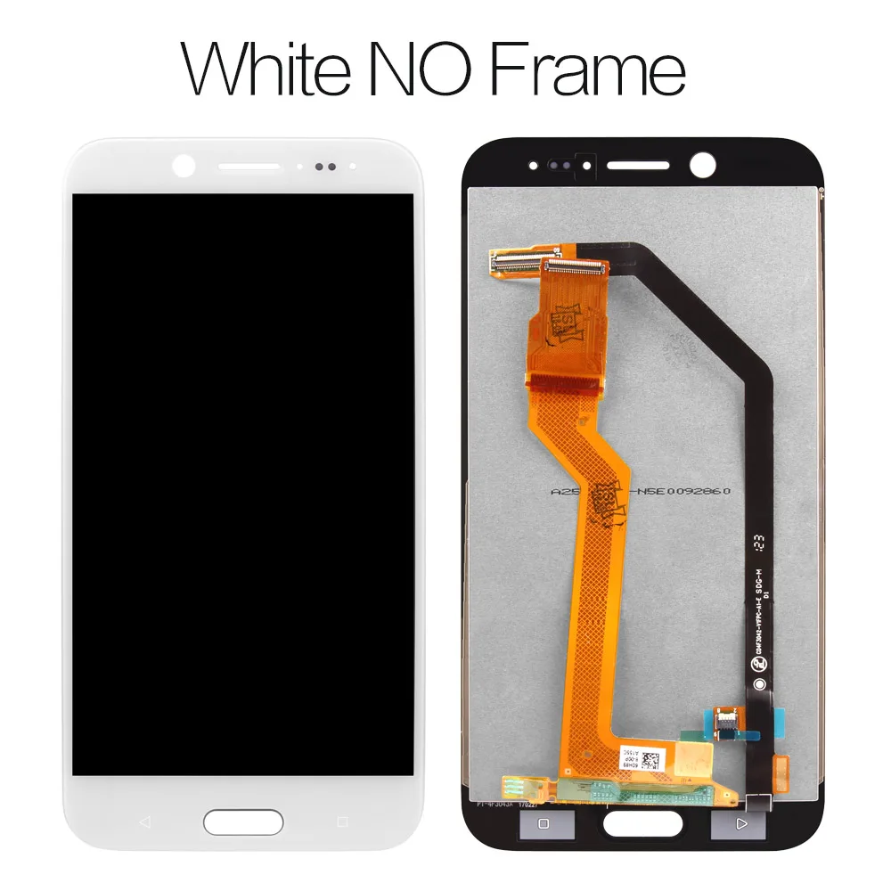 White No Frame Для htc 10 EVO Bolt ЖК-дисплей+ сенсорный экран дигитайзер стекло для htc 10 EVO/Bolt 5,5 дюймов 2560*1440 - Цвет: White No Frame