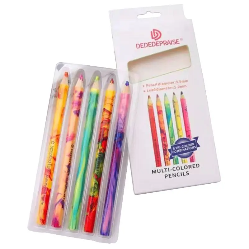 

5Pcs Soft Pastel Pencils Wood Colore Drawing Pencils Multicolor Sketching Pencil