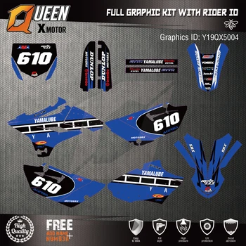 

Queen-X Custom Team Graphics Backgrounds Decals 3M Stickers Kit For YAMAHA YZ85 2015-2019 004