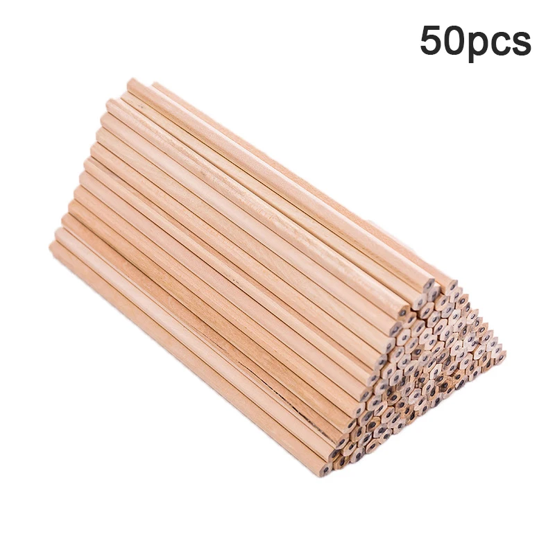 50pcs HB Wood Pencil Friendly Natural Wood Pencil Hexagonal Non Toxic Standard Pencil Drawing sunlu silk pla filament 1 75mm 1kg 5 rolls set close to silk effect no bubble non toxic eco friendly odorless good toughness