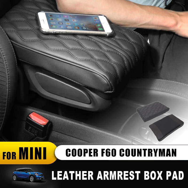 

Interior Leather Increase Pad For mini cooper F60 F 60 Countryman Armrest Box Pad mat Soft Car Accessories Car-styling