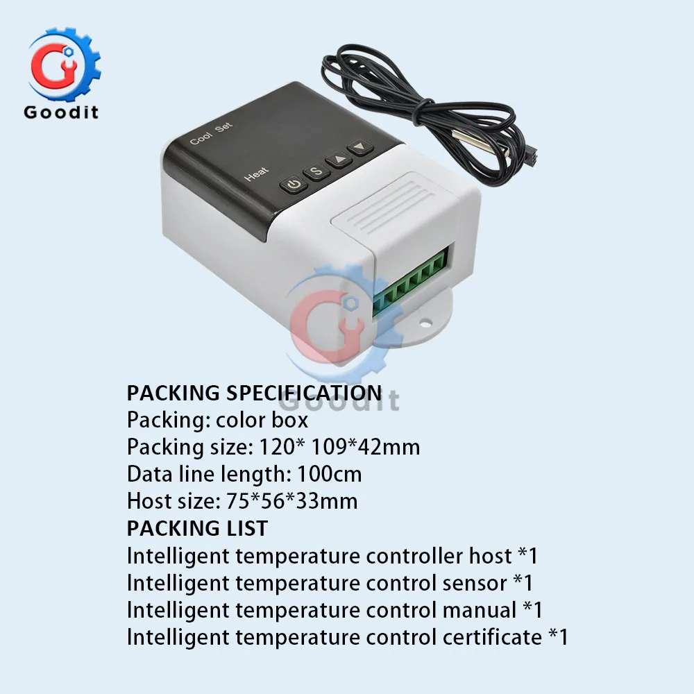 DTC-1200 AC 110V 220V Цифровой термостат регулятор температуры для Аквариума Контроллер инкубатора