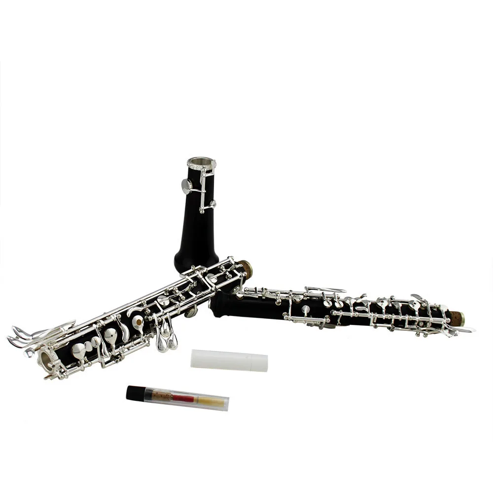 Профессиональный ebony корпус посеребренный ключ полуавтоматические октавы oboe