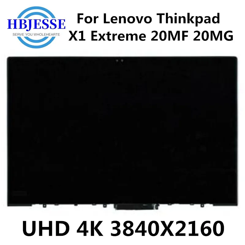 US $200.00 156 UHD 3840X2160 LCD ScreenTouch Digitizer Assembly replace 01YU648 00NY694 for Lenovo Thinkpad X1 Extreme 20MF 20MG Laptop